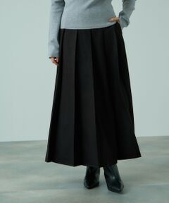 VICKY / ビッキー ミニ・ひざ丈スカート | ワイドプリーツスリットスカート≪手洗い可能≫