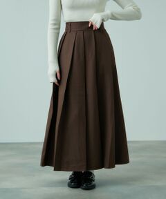 VICKY / ビッキー ミニ・ひざ丈スカート | ワイドプリーツスリットスカート≪手洗い可能≫