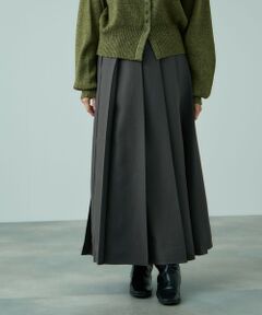 VICKY / ビッキー ミニ・ひざ丈スカート | ワイドプリーツスリットスカート≪手洗い可能≫