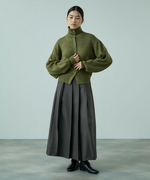 VICKY / ビッキー ミニ・ひざ丈スカート | ワイドプリーツスリットスカート≪手洗い可能≫ | 詳細12