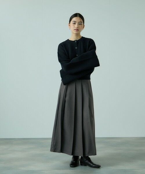 VICKY / ビッキー ミニ・ひざ丈スカート | ワイドプリーツスリットスカート≪手洗い可能≫ | 詳細15