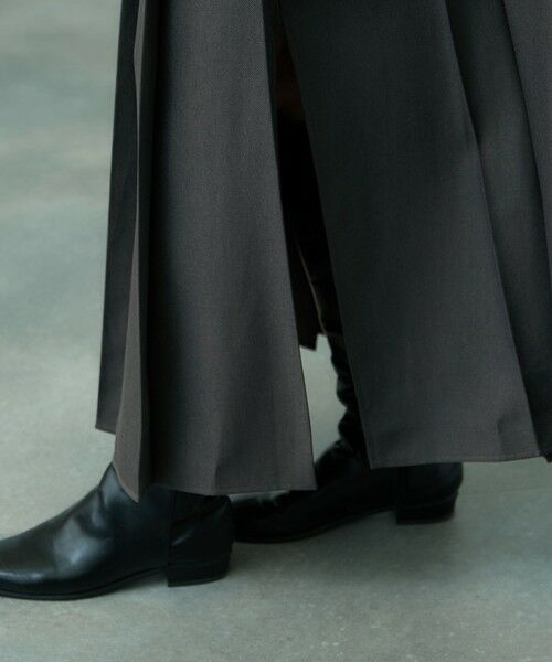 VICKY / ビッキー ミニ・ひざ丈スカート | ワイドプリーツスリットスカート≪手洗い可能≫ | 詳細11