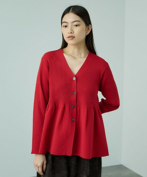 VICKY / ビッキー カーディガン・ボレロ | ライトウェイトペプラムニットカーディガン≪手洗い可能≫ | 詳細1