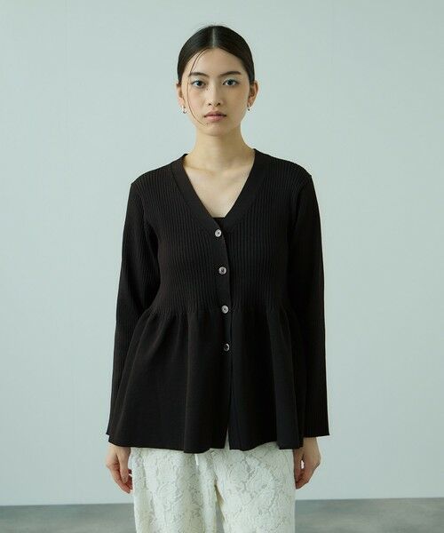 VICKY / ビッキー カーディガン・ボレロ | ライトウェイトペプラムニットカーディガン≪手洗い可能≫ | 詳細12