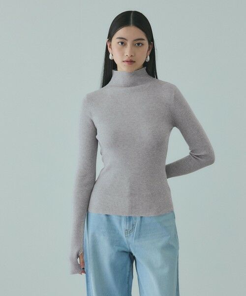 VICKY / ビッキー ニット・セーター | サムホールハイネックニットプルオーバー≪手洗い可能≫ | 詳細20