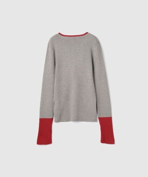 VICKY / ビッキー ニット・セーター | 配色キーネックリブニットプルオーバー≪手洗い可能≫ | 詳細10