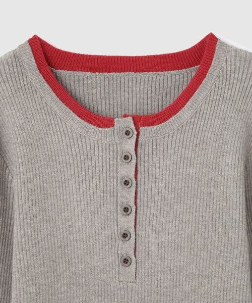 VICKY / ビッキー ニット・セーター | 配色キーネックリブニットプルオーバー≪手洗い可能≫ | 詳細11