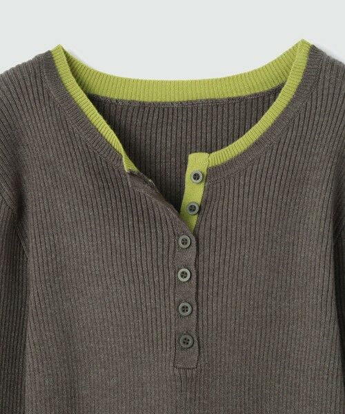 VICKY / ビッキー ニット・セーター | 配色キーネックリブニットプルオーバー≪手洗い可能≫ | 詳細23