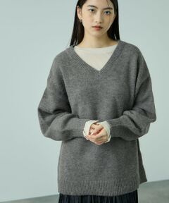 VICKY / ビッキー ニット・セーター | アルパカタッチVネックニットプルオーバー≪手洗い可能≫