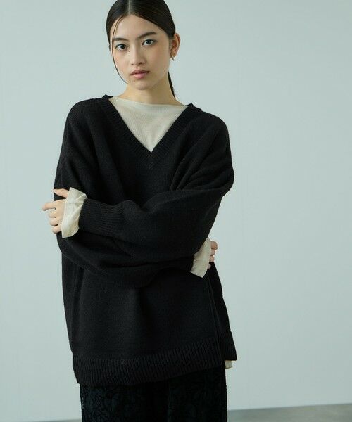 VICKY / ビッキー ニット・セーター | アルパカタッチVネックニットプルオーバー≪手洗い可能≫ | 詳細1