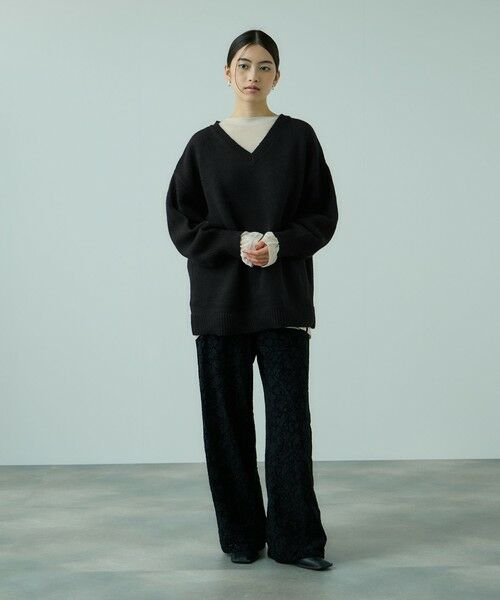 VICKY / ビッキー ニット・セーター | アルパカタッチVネックニットプルオーバー≪手洗い可能≫ | 詳細3