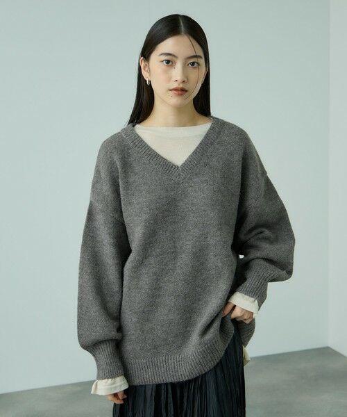 VICKY / ビッキー ニット・セーター | アルパカタッチVネックニットプルオーバー≪手洗い可能≫ | 詳細9