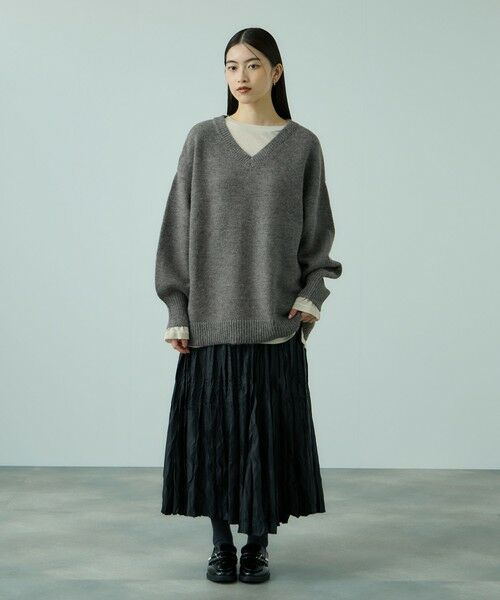 VICKY / ビッキー ニット・セーター | アルパカタッチVネックニットプルオーバー≪手洗い可能≫ | 詳細11