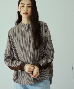 VICKY / ビッキー シャツ・ブラウス | バックヨークラインバンドカラーブラウス≪手洗い可能≫