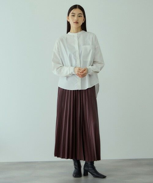 VICKY / ビッキー シャツ・ブラウス | バックヨークラインバンドカラーブラウス≪手洗い可能≫ | 詳細1