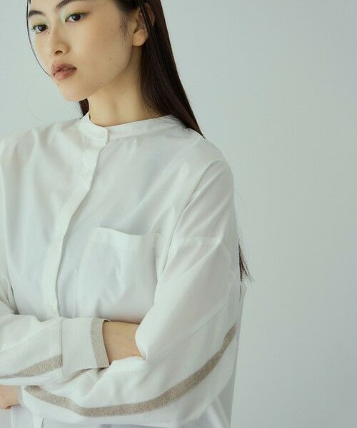 VICKY / ビッキー シャツ・ブラウス | バックヨークラインバンドカラーブラウス≪手洗い可能≫ | 詳細2