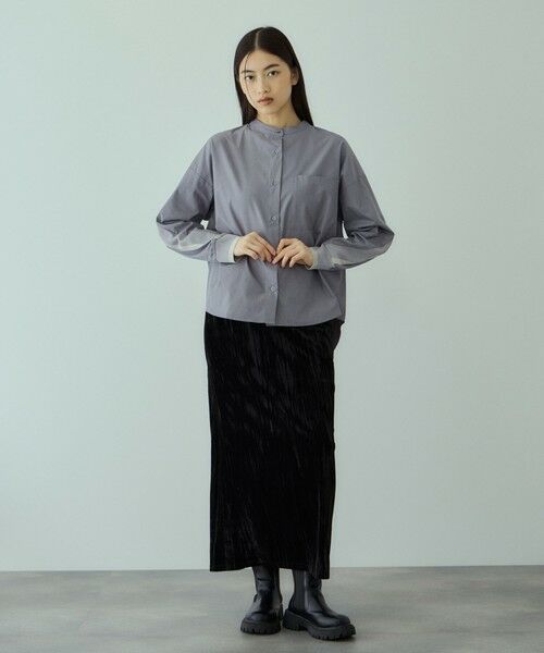 VICKY / ビッキー シャツ・ブラウス | バックヨークラインバンドカラーブラウス≪手洗い可能≫ | 詳細6