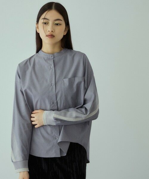 VICKY / ビッキー シャツ・ブラウス | バックヨークラインバンドカラーブラウス≪手洗い可能≫ | 詳細7