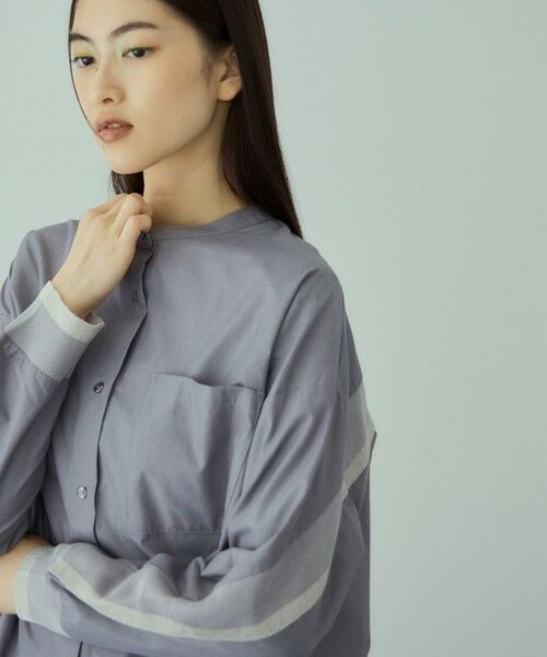 VICKY / ビッキー シャツ・ブラウス | バックヨークラインバンドカラーブラウス≪手洗い可能≫ | 詳細8