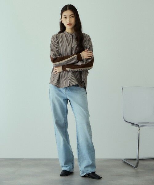 VICKY / ビッキー シャツ・ブラウス | バックヨークラインバンドカラーブラウス≪手洗い可能≫ | 詳細18