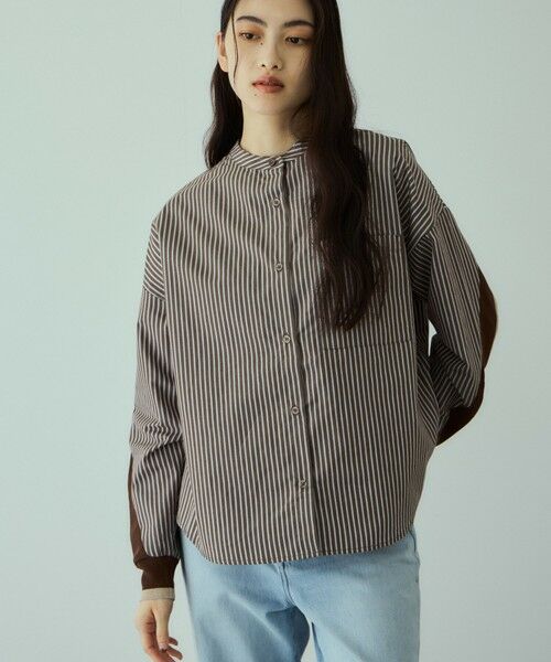 VICKY / ビッキー シャツ・ブラウス | バックヨークラインバンドカラーブラウス≪手洗い可能≫ | 詳細19