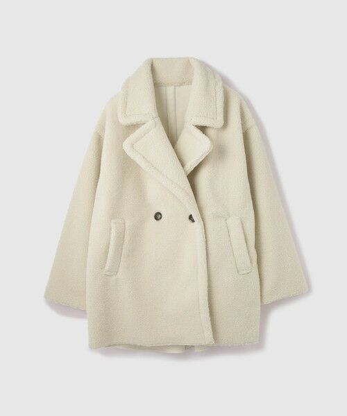 VICKY / ビッキー ダッフルコート | フェイクムートンミドルダブルコート | 詳細4