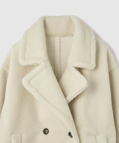 VICKY / ビッキー ダッフルコート | フェイクムートンミドルダブルコート | 詳細6