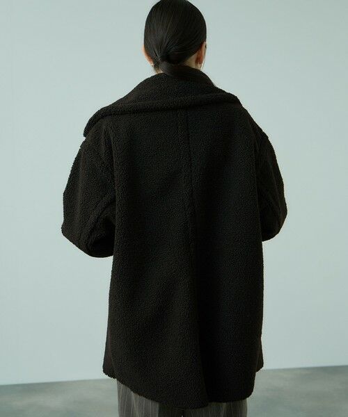 VICKY / ビッキー ダッフルコート | フェイクムートンミドルダブルコート | 詳細13