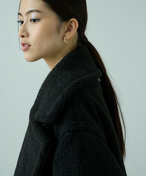 VICKY / ビッキー ダッフルコート | フェイクムートンミドルダブルコート | 詳細14