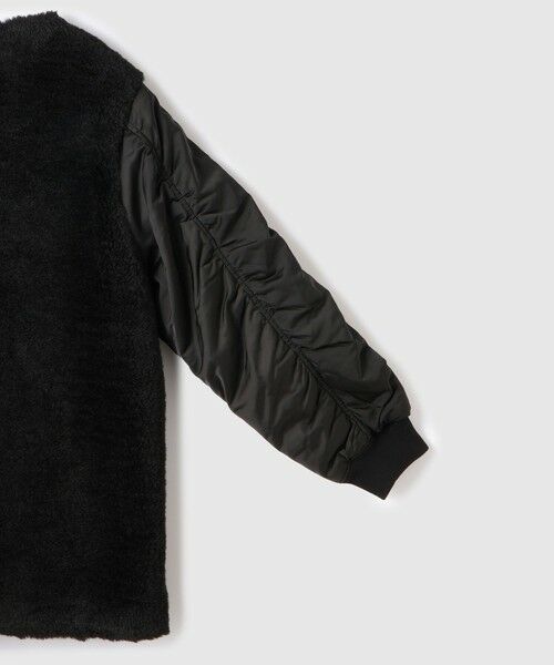 VICKY / ビッキー ダッフルコート | ボア切替ノーカラーミドルコート | 詳細7