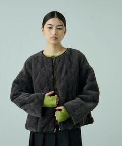 VICKY / ビッキー テーラードジャケット | ひょうたんキルトリバーシブルZIPジャケット