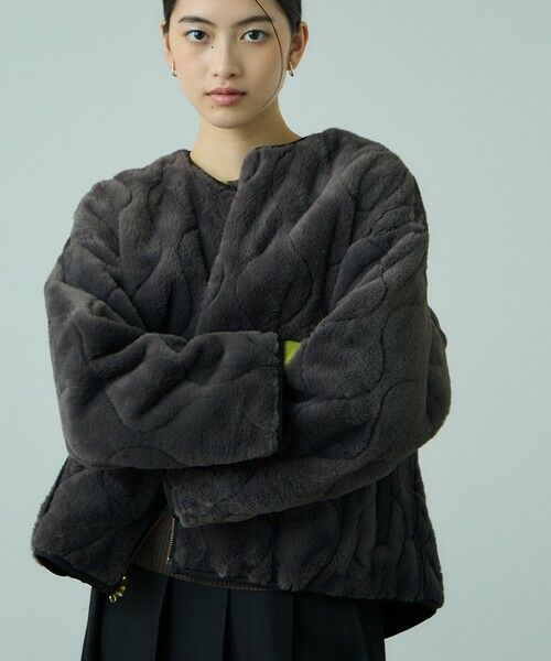 VICKY / ビッキー テーラードジャケット | ひょうたんキルトリバーシブルZIPジャケット | 詳細2