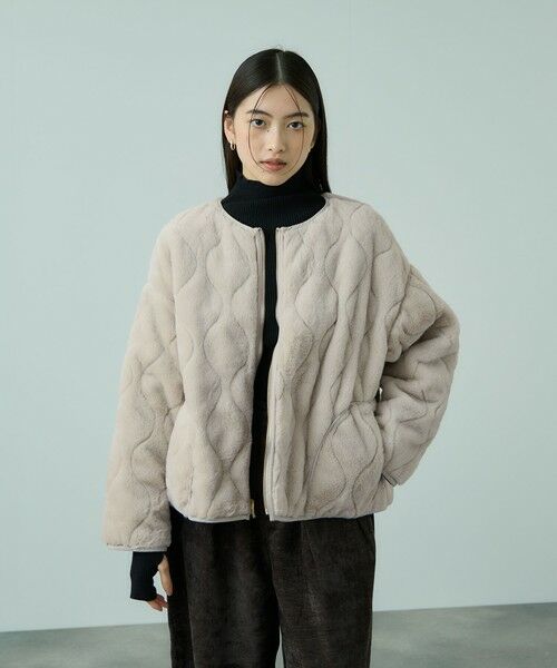 VICKY / ビッキー テーラードジャケット | ひょうたんキルトリバーシブルZIPジャケット | 詳細10