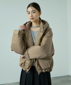 VICKY / ビッキー テーラードジャケット | ナイロン中綿フードMA-1ジャケット≪手洗い可能≫