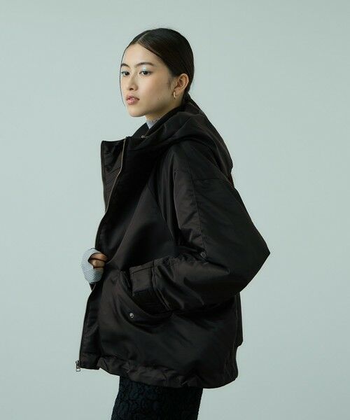VICKY / ビッキー テーラードジャケット | ナイロン中綿フードMA-1ジャケット≪手洗い可能≫ | 詳細2