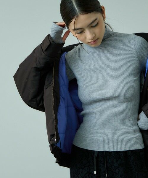 VICKY / ビッキー テーラードジャケット | ナイロン中綿フードMA-1ジャケット≪手洗い可能≫ | 詳細5