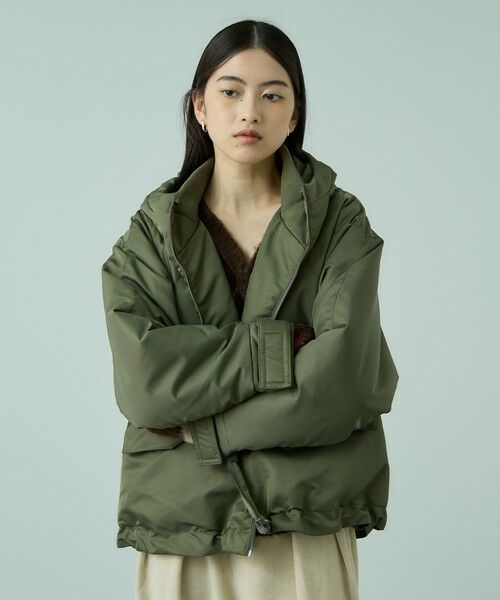 VICKY / ビッキー テーラードジャケット | ナイロン中綿フードMA-1ジャケット≪手洗い可能≫ | 詳細20