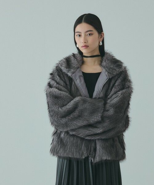 VICKY / ビッキー テーラードジャケット | フェイクファージャケット | 詳細11