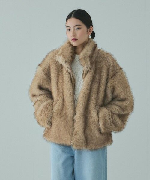 VICKY / ビッキー テーラードジャケット | フェイクファージャケット（ベージュ系その他）