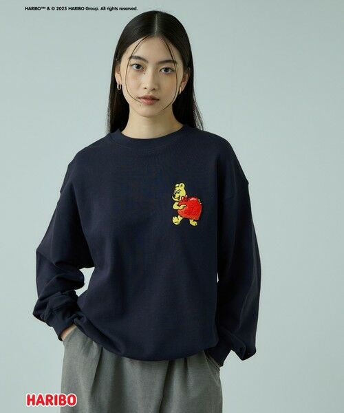 VICKY / ビッキー カットソー | HARIBO/LOVEゴールドベアPO≪洗濯機で洗える≫（ネイビー）