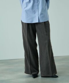 VICKY / ビッキー その他パンツ | ストライプサイドラインワイドパンツ≪手洗い可能≫