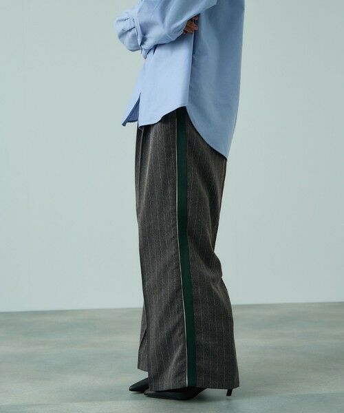 VICKY / ビッキー その他パンツ | ストライプサイドラインワイドパンツ≪手洗い可能≫ | 詳細15
