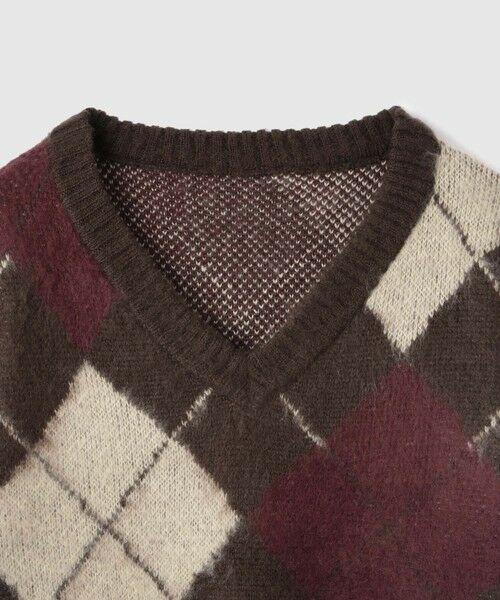 VICKY / ビッキー ニット・セーター | アーガイルVネックニット≪手洗い可能≫ | 詳細2