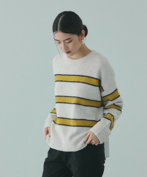 VICKY / ビッキー ニット・セーター | ウール混マルチボーダーニット≪洗濯機で洗える≫ | 詳細10