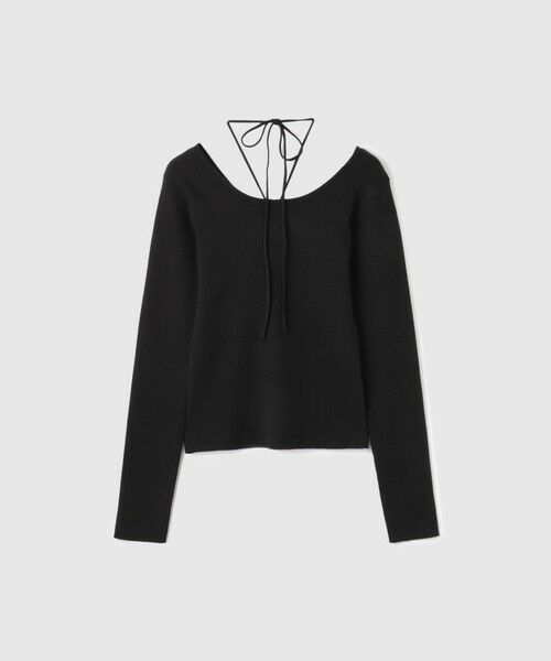 VICKY / ビッキー ニット・セーター | ストリング付バレエネックリブニット≪手洗い可能≫ | 詳細5