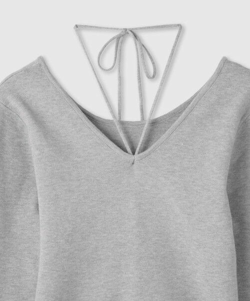 VICKY / ビッキー ニット・セーター | ストリング付バレエネックリブニット≪手洗い可能≫ | 詳細13