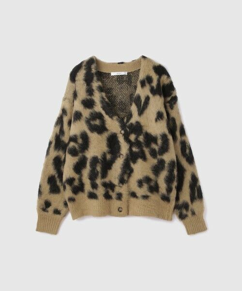 VICKY / ビッキー カーディガン・ボレロ | レオパードジャガードシャギーニットカーディガン | 詳細6