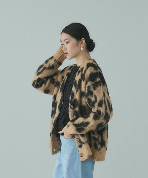 VICKY / ビッキー カーディガン・ボレロ | レオパードジャガードシャギーニットカーディガン | 詳細2