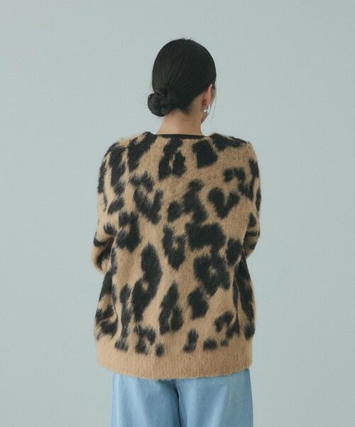 VICKY / ビッキー カーディガン・ボレロ | レオパードジャガードシャギーニットカーディガン | 詳細3