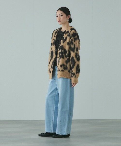 VICKY / ビッキー カーディガン・ボレロ | レオパードジャガードシャギーニットカーディガン | 詳細4
